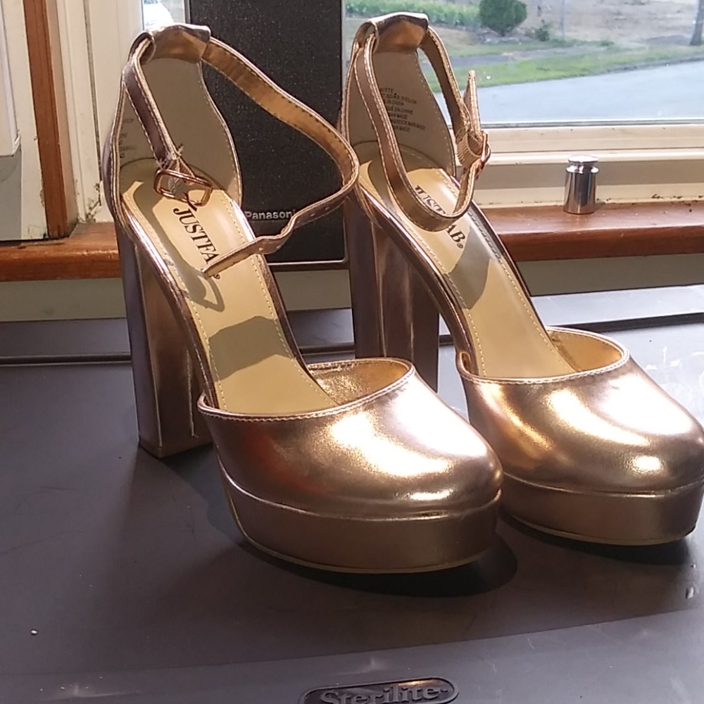 New rose gold boots